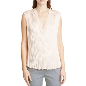 Vince pleated sleeveless blouse